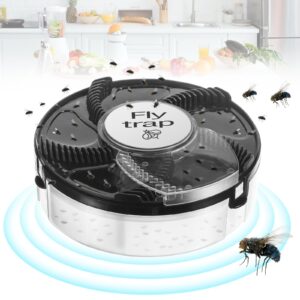 2024 electric fly trap pest device gnat flying insect trap automatic indoor fly trap pest reject control catcher insect repellents tools for garden,auto,ranch,rotate resueable catcher(1pcs)