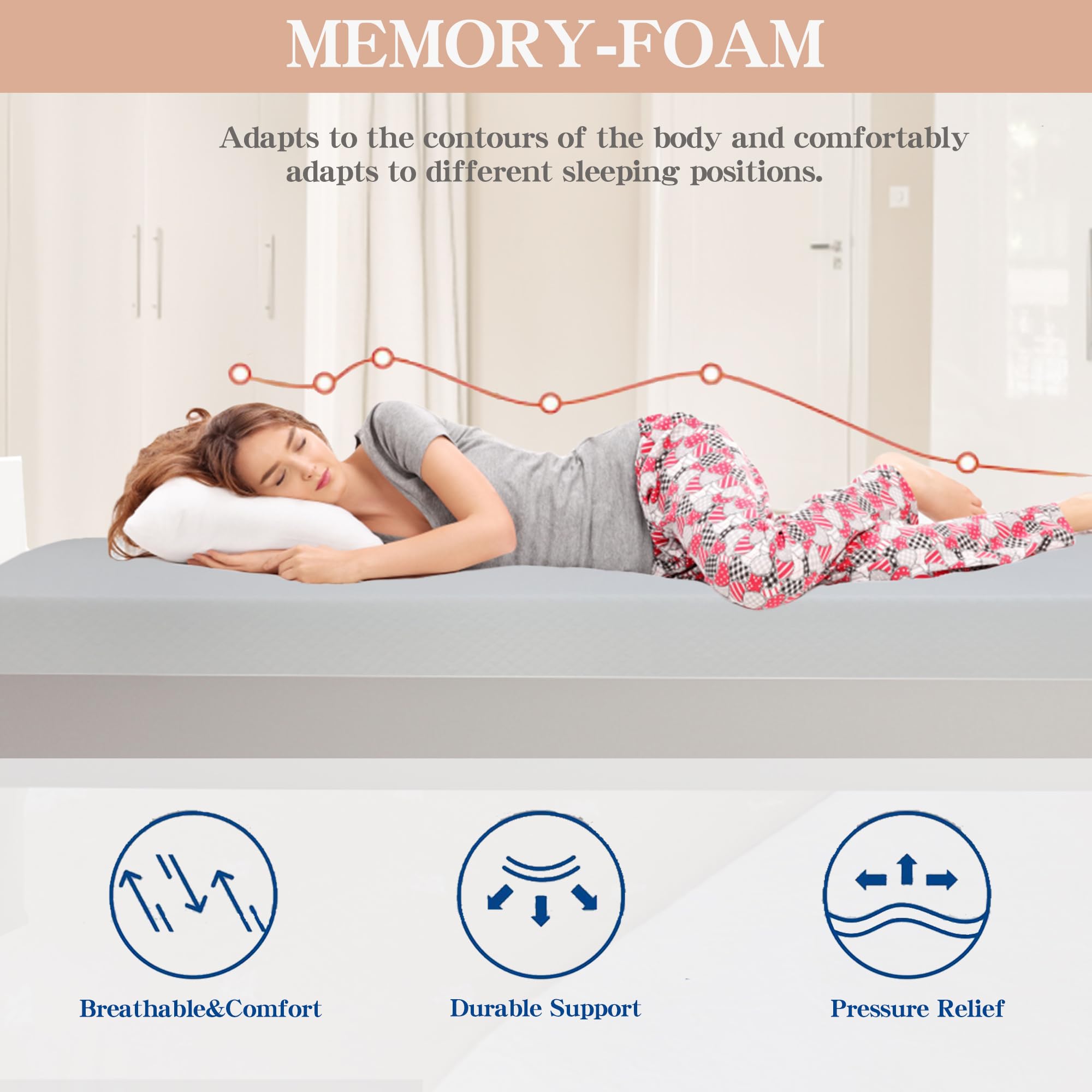 5 Inch Full Size Mattress,Full Size Memory Foam Mattress In A Box,Breathable Gel Mattress Medium Firm Full Mattress And Box Spring Set,Bed Full Size Mattress Gel Memory Foam Mattress For Back Pain