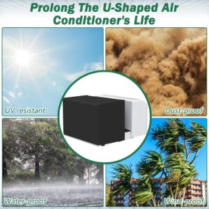 New Upgrade U-shaped Window AC Cover for Midea, Windspeed Window Heavy Duty Air Conditioner Cover Suitable for Midea U Shaped 8000/10000/120000 BTU Air Conditioner Covers for Window Units