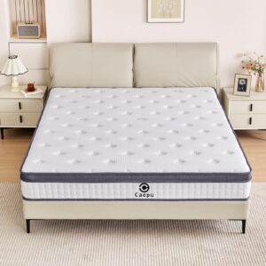 Full Size Mattress, 10 inch Hybrid Mattress in a Box, Full Mattress Medium Firm, Pressure Relief & Motion Isolation, Gel Memory Foam Mattress Pocket Springs, CertiPUR US Certified, 365 Nights Trial