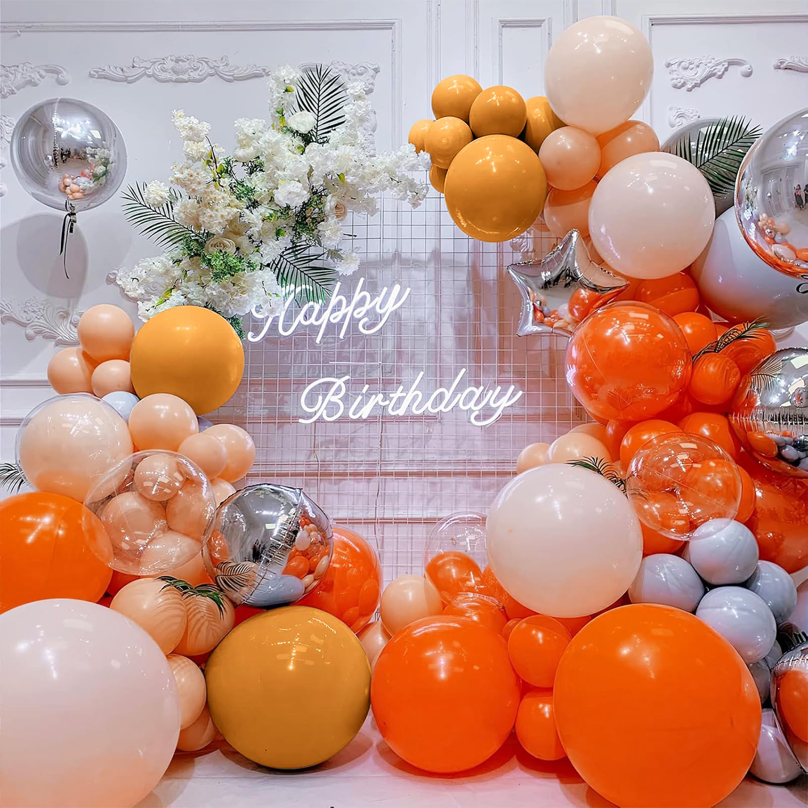 Bezente Thanksgiving Balloons Arch Kit, 111Pcs Orange Latex Balloons Fall Balloon Arch Kit for Fall Little Cutie Baby Shower, Friendsgiving, Birthday,Pumpkin Theme Party Decoration