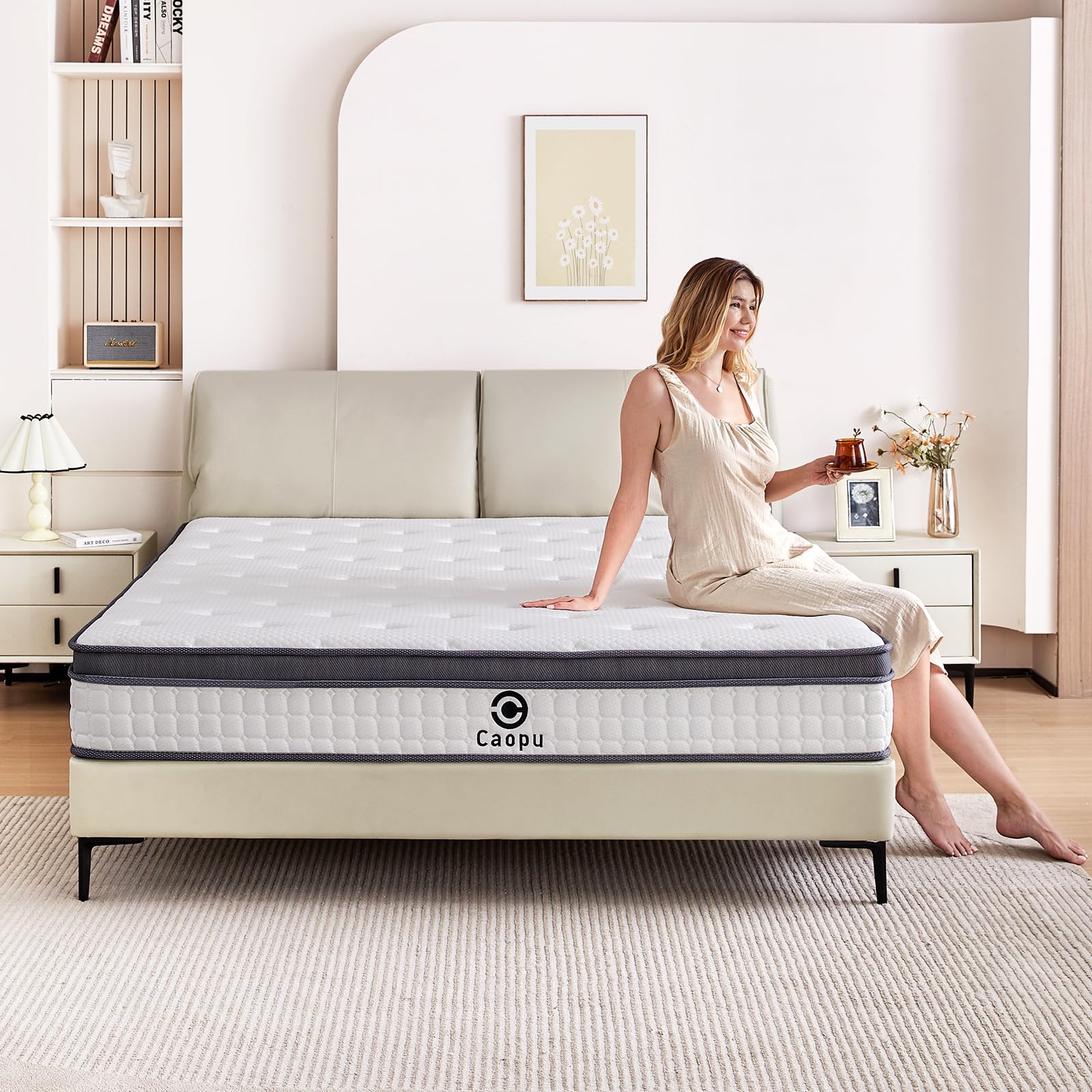 Full Size Mattress, 10 inch Hybrid Mattress in a Box, Full Mattress Medium Firm, Pressure Relief & Motion Isolation, Gel Memory Foam Mattress Pocket Springs, CertiPUR US Certified, 365 Nights Trial