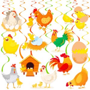 chicken hanging swirls chicken party hanging ceiling decorations chicken birthday party supplies chicken theme swirl streamers for farm chick baby shower decorations