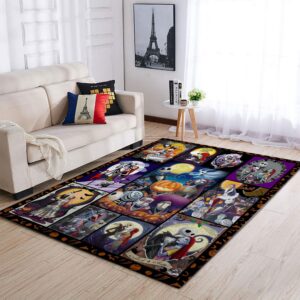 Nightmare Before Christmas Jack Skellington Area Rug – Perfect Christmas Decorations for Halloween! Horror Christmas Nursery Rug, Washable Rugs for Living Room, Bedroom Rug (2x3ft)