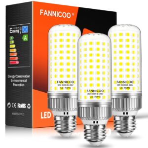 led light bulbs 150w equivalent led bulbs 3500lm 6500k cool daylight white 30w e26/e27 base ceiling fan led corn light bulb for garage backyard warehouse basement yard indoor outdoor(3 pack)