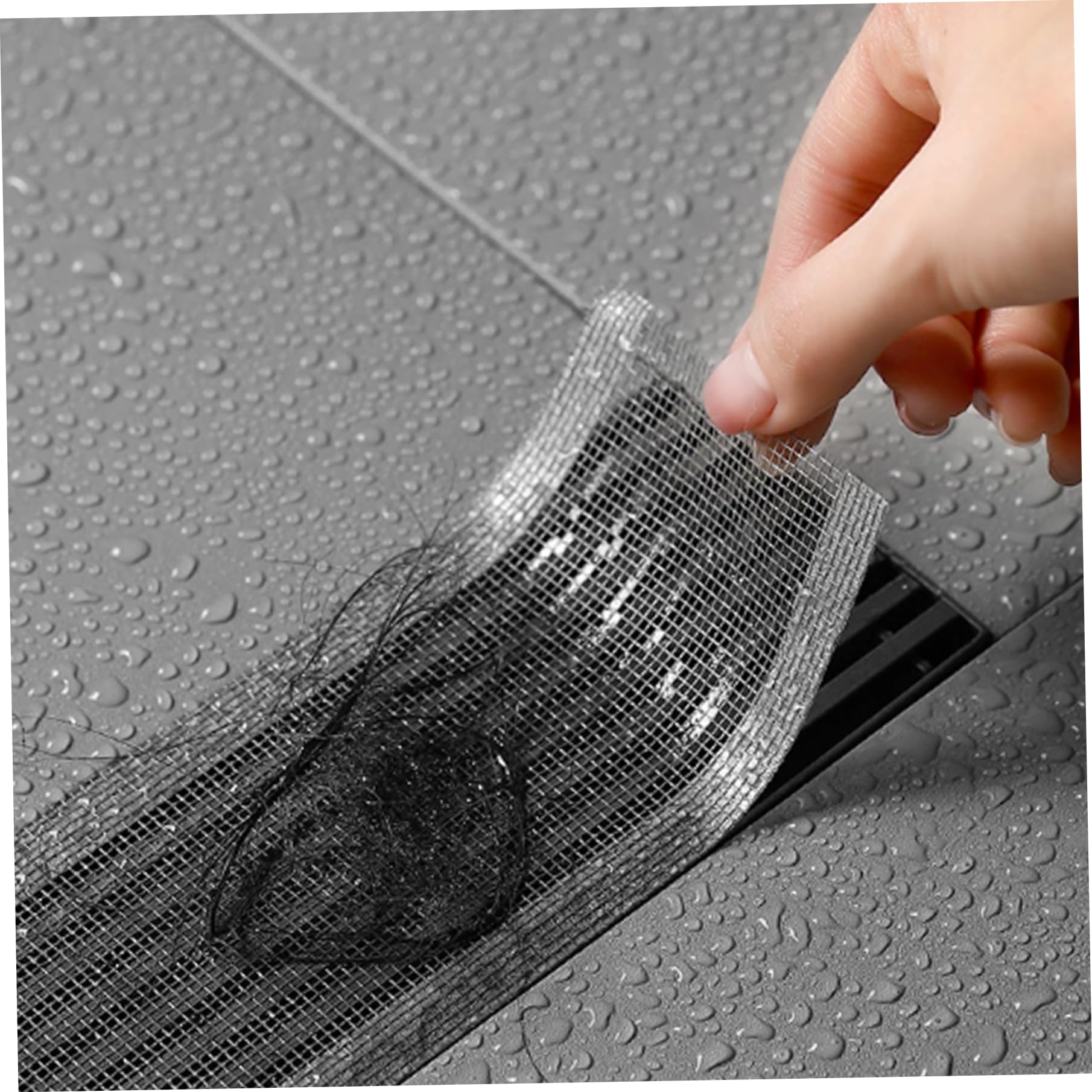 Disposable Drain Hair Catcher 10m*7cm and 5m*7cm Cutable Self-Adhesive Shower with 2 Scrapers Drain Stickers for Shower Hair Catcher for Bathroom Bathtub Kitchen Screen Window.