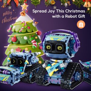 Sillbird Robot Building Kit with Remote Control Christmas STEM Gifts for Kids Boys Ages 8-12, Coding Robotic Projects Creative Toys for Birthday - Build 5in1 Model with 433 Pieces