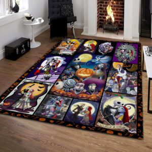 Nightmare Before Christmas Jack Skellington Area Rug – Perfect Christmas Decorations for Halloween! Horror Christmas Nursery Rug, Washable Rugs for Living Room, Bedroom Rug (2x3ft)