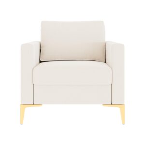 Avenco Sofa, Modern Sofa - Armchair, Accent Chairs with Extra Deep Seats, Couch for Living Room, Apartment, Room Office, Ivory