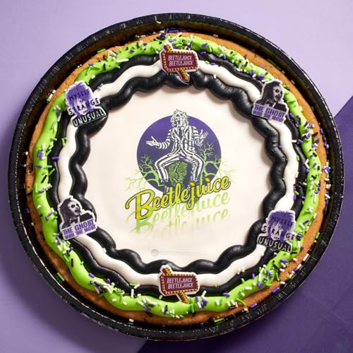 DecoPac Beetlejuice Rings, Cupcake Decorations Featuring Beetlejuice & Lydia, Cupcake Toppers For Cakes, Cupcakes, Treats - 24 Pack