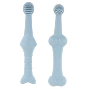 popetpop silicone soft cat dog toothbrush, 2pcs silicone small cat dog tooth brushing kit with finger toothbrush for cat small breed