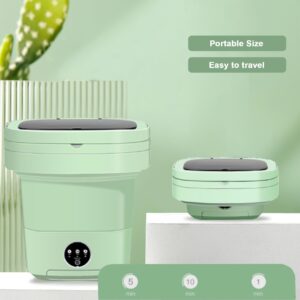 Portable Washing Machine At Dormitory Apartment Hotel Portable Washing Machine Easier To Carry Out Blue Light 11L Upgrade Large Capacity For Underwear Socks Baby Cloth 3 Different Automatic Mode