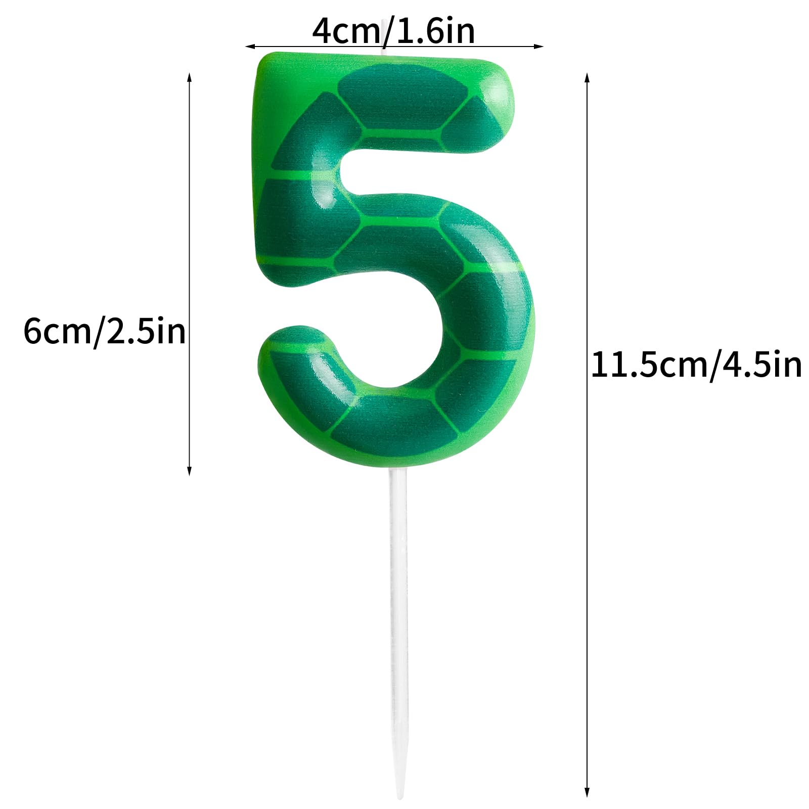 Green Birthday Candles Turtle Number 4,Number 4 Birthday Candle,Cartoon Party Decorations for Cake Toppers,Happy Birthday Candle,Ocean Turtle Theme Party Baby Shower Birthday Party Decorations