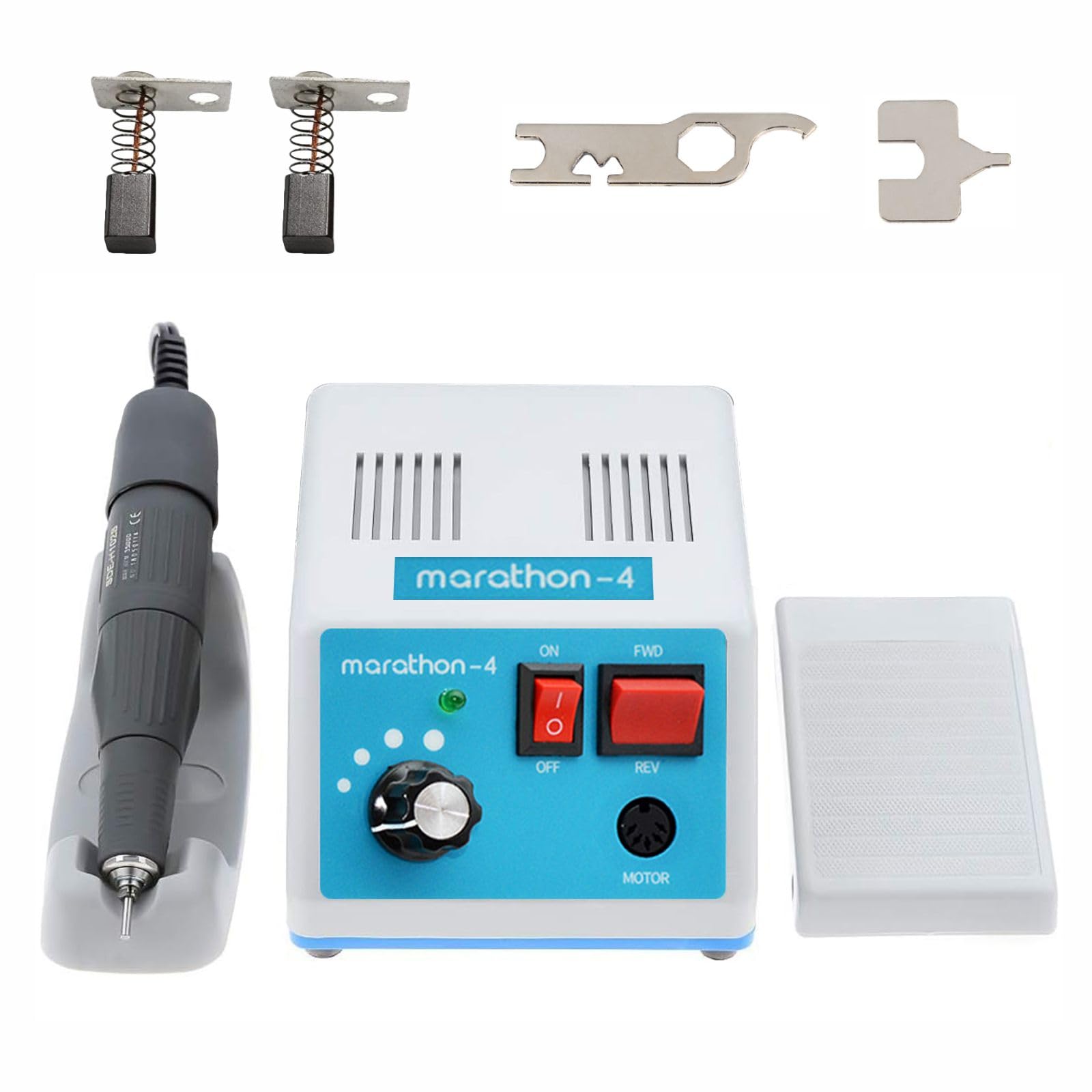 Zmtfqymx Upgraded Marathon-4 Micromotor, 35000RPM Micromotor Polishing Micro Motor Hand, H37L1 Motor Handle