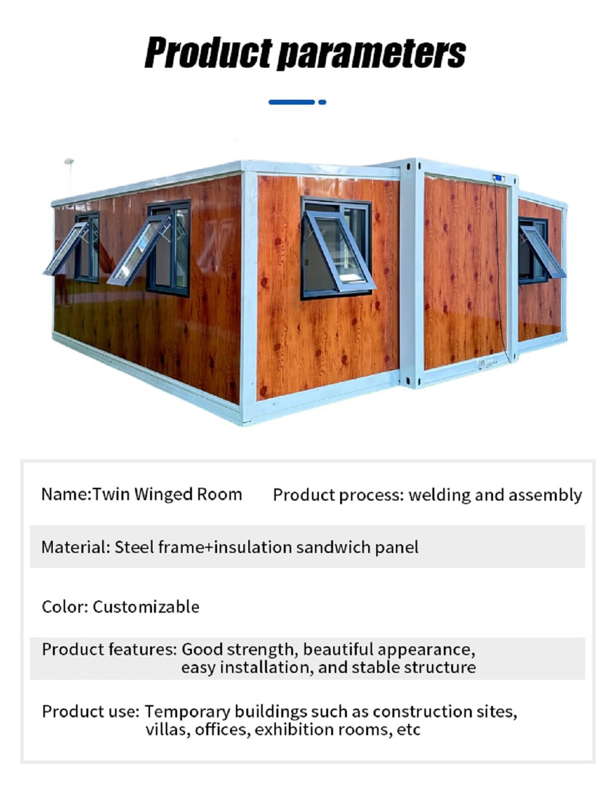 Modular Container Homes - Prefabricated Tiny Home with Customizable Bathroom, Kitchen, Living Room & Bedroom - Ideal Mobile Home for Adults