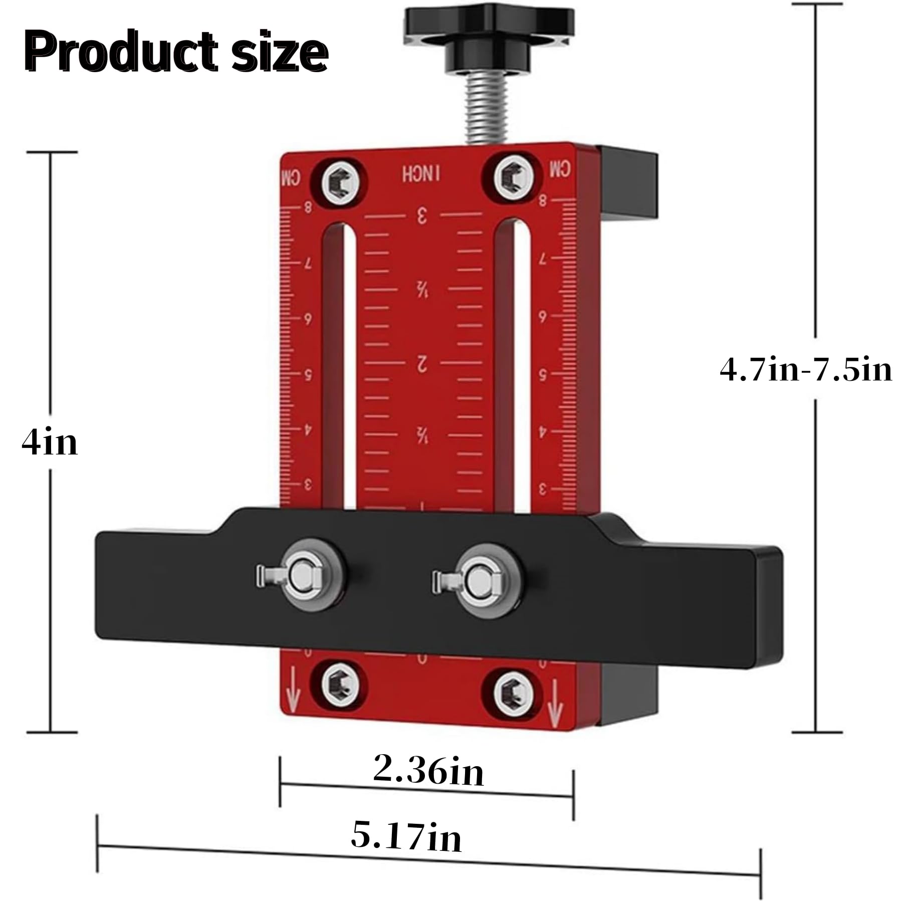 Cabinet Door Installation Positioner, Aluminum Alloy Cabinet Hardware Jig, Adjustable Length Versatile Cabinet Installation Tool Compatible