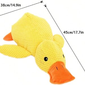 Outfany Calm Duck, Noovelo Calming Duck Toy, Quacker Calming Duck Toy, Quaker Calming Duck Toy, Cute Quacking Stuffed Duck Dog Toy, Yellow Stuffed Duck Dog Chew Toys (Yellow)