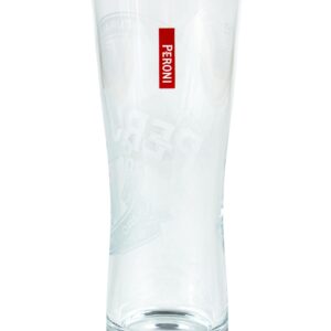 Peroni Beer Glasses | Premium Italian Drinking Glasses | Dishwasher Safe | Perfect for Serving Italian Lagers, Craft Beers and Pilsners | 6.76 Oz (0.2 Liters) Capacity - Set of 6