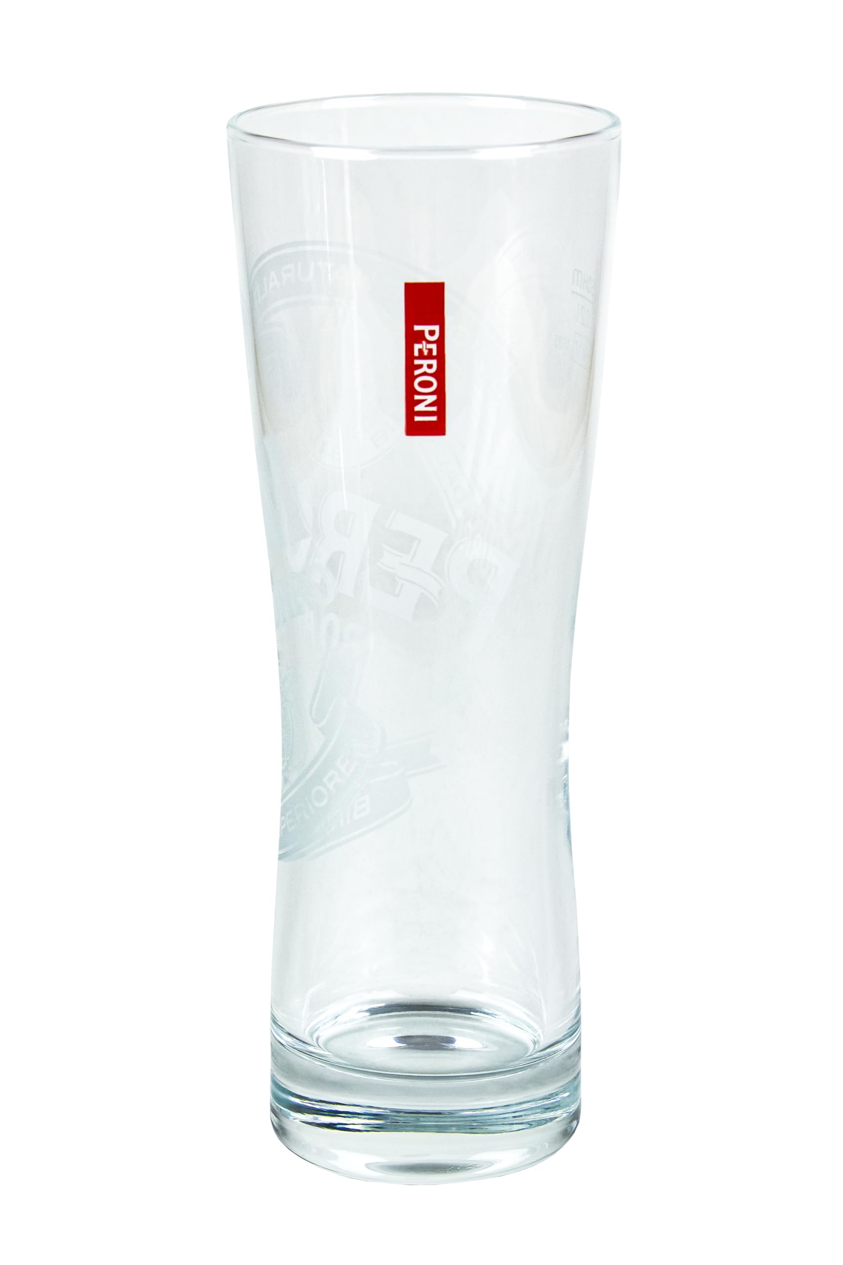 Peroni Beer Glasses | Premium Italian Drinking Glasses | Dishwasher Safe | Perfect for Serving Italian Lagers, Craft Beers and Pilsners | 6.76 Oz (0.2 Liters) Capacity - Set of 6