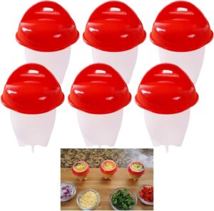 boiled egg cooker silicone mold : hard boiled eggs cups 6 pcs golden egg maker flower mold rings for frying eggs cooker