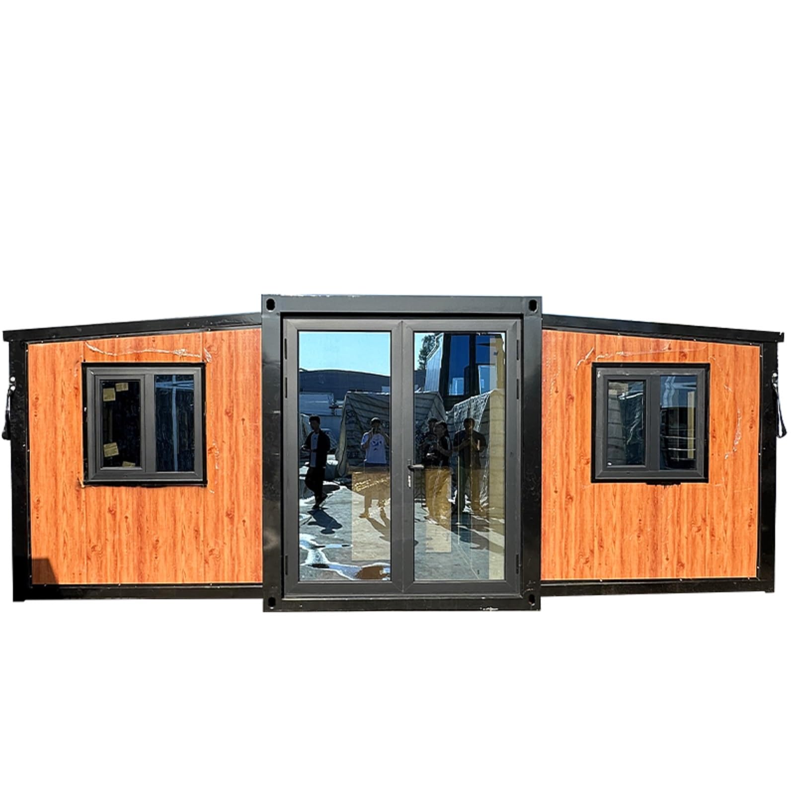 Foldable Prefab Container Home - Modular Tiny House with Customizable Bathroom, Kitchen, Living Room & Bedroom Spaces - Mobile Home Options for Adults