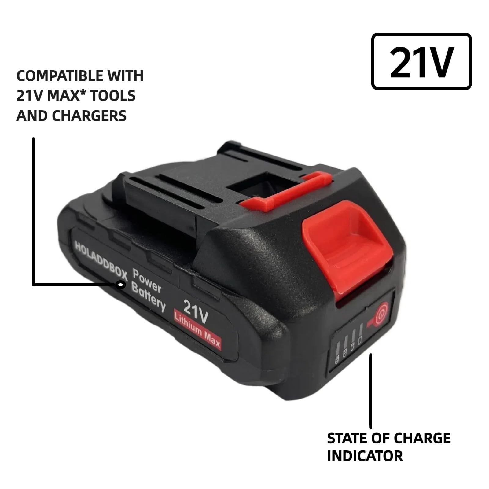 Mini Chainsaw Battery Replacement, 21V Rechargeable Saw Battery, Replacement Battery for Mini Electric Chain Saw 4/6 Inch (1)