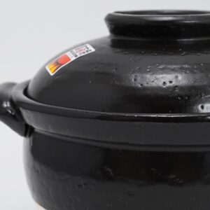 Banko-Yaki Fluffy Rice Pot, Earthenware Rice Cooker with inner lid Measuring Cup and Paddle, Traditional Japanese Donabe for Evenly Cooked Rice, Mixed Rice, and Porridge (3-Gou/Serves 3 to 5 people)