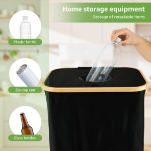 Recycling Bin Large Capacity Recycle Bin with Lid, Recycling Bin for Kitchen Indoor Home, Removable Reusable Recycling Container,Foldable Portable Recycle Bin Glass Waste Plastice