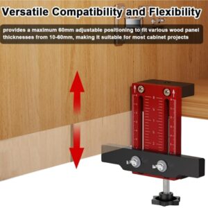 Cabinet Door Installation Positioner, Aluminum Alloy Cabinet Hardware Jig, Adjustable Length Versatile Cabinet Installation Tool Compatible