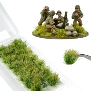 warmtree 20 pcs static grass bushy tufts lowland shrubs model kit scenery model diy miniature for train landscape railroad scenery sand military layout model war gaming terrain(autumn green)