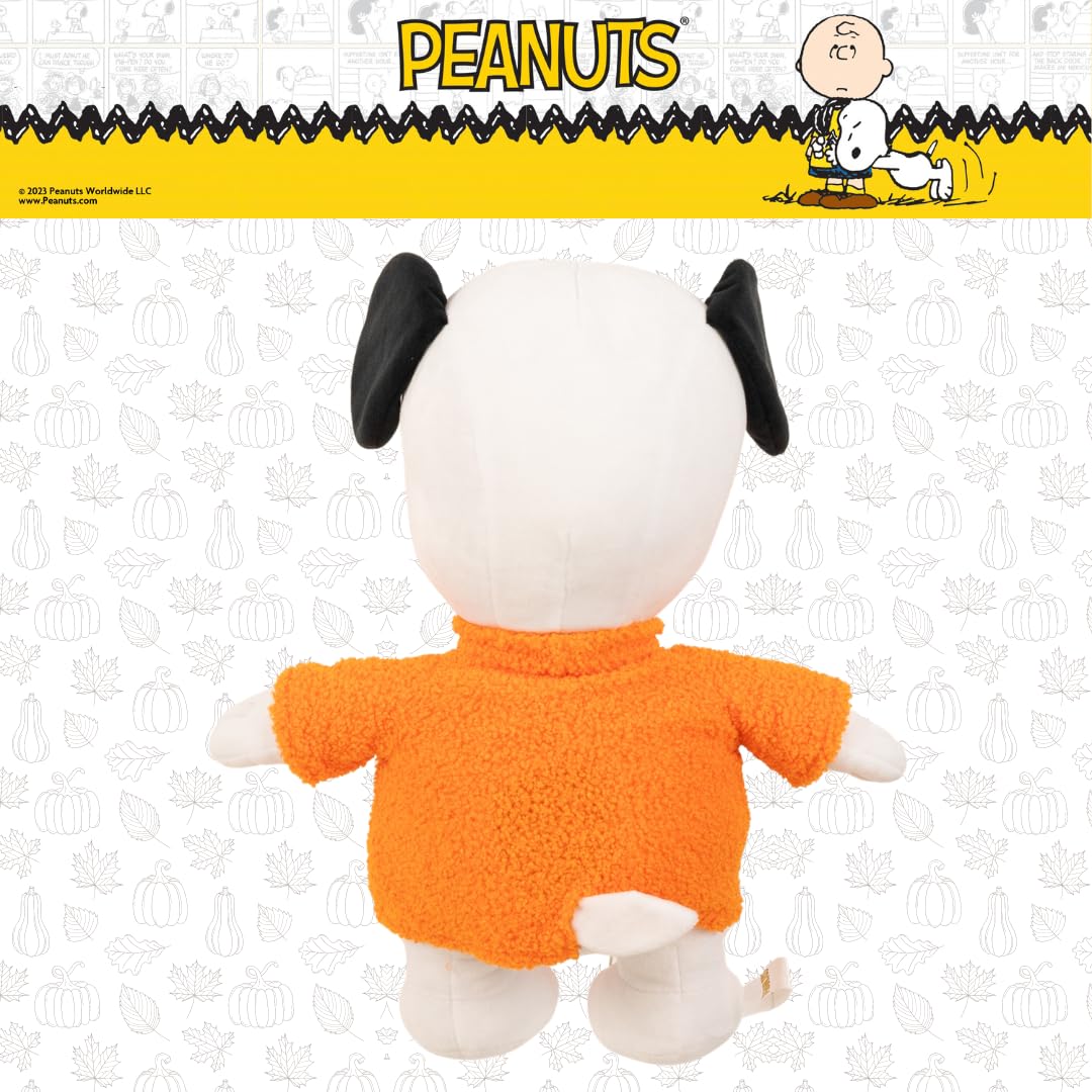 Franco Peanuts Snoopy Cozy Sweater Fall Bedding Super Soft Plush Cuddle Pillow Buddy, (Officially Licensed Product)