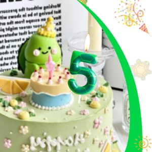 Green Birthday Candles Turtle Number 4,Number 4 Birthday Candle,Cartoon Party Decorations for Cake Toppers,Happy Birthday Candle,Ocean Turtle Theme Party Baby Shower Birthday Party Decorations