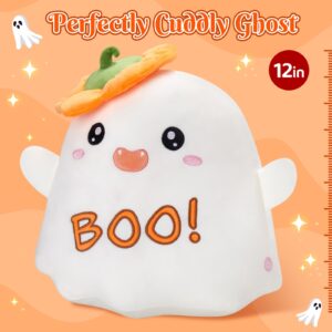 Glow Guards Halloween Ghost Stuffed Animal,Light up Boo Ghost Plush Toy,Cute Ghost Pillow,Soft Spooky Ghost Dolls Stuffed Animals,Halloween Party Favors Halloween Plushie Gift for Kids,12 inches