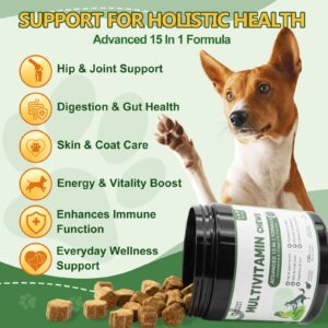 Glucosamine for Dogs Powder, Dog Multivitamin Soft Chews