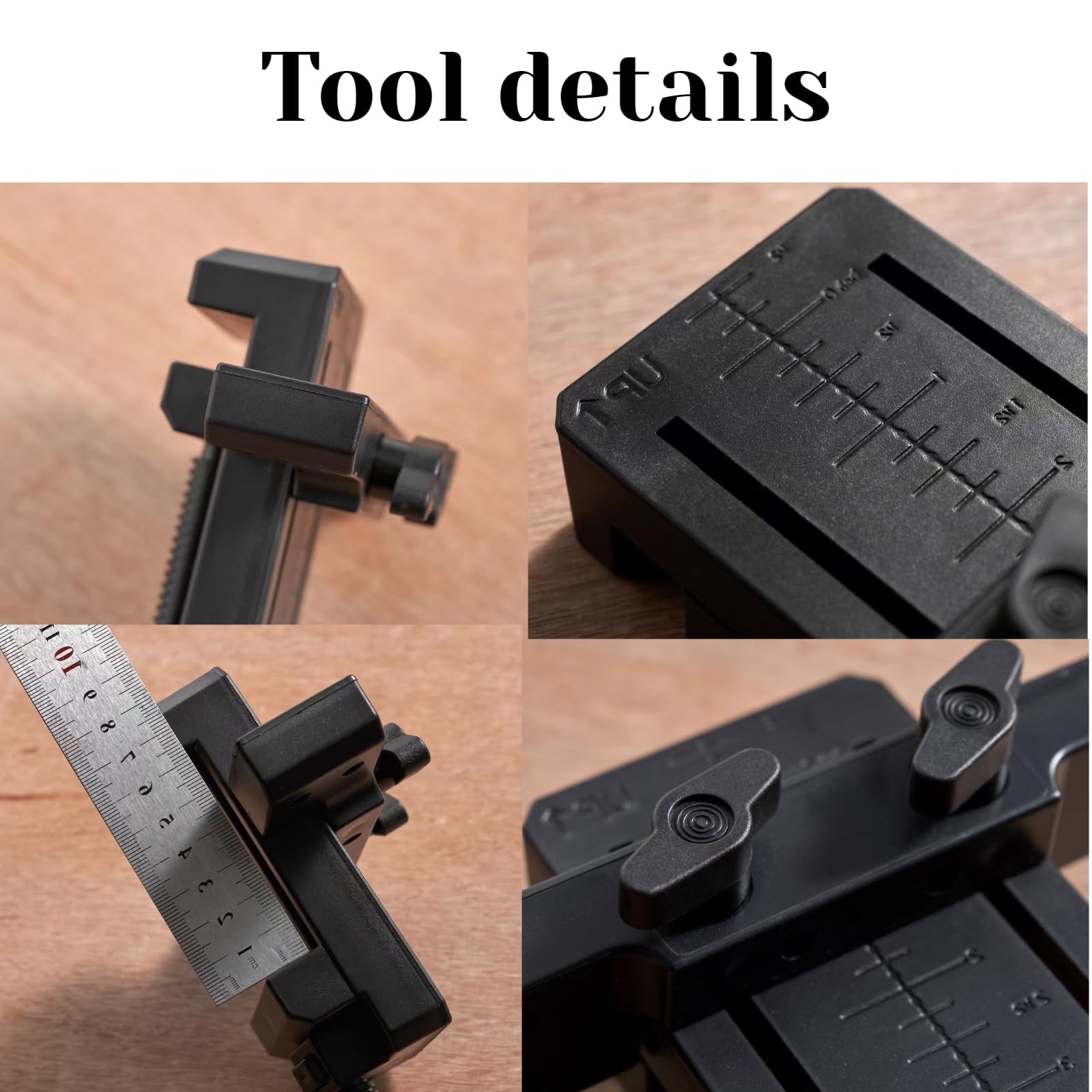 OGGOOLLA Install Cabinets Tools, Adjustable Length Cabinet Door Installation Positioner, Cabinet Door Mounting Jig, Cabinet Hardware Jig, Cabinet Installation Tools, With Gloves (Black)