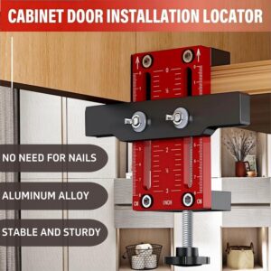 Cabinet Door Installation Positioner, Aluminum Alloy Cabinet Hardware Jig, Adjustable Length Versatile Cabinet Installation Tool Compatible