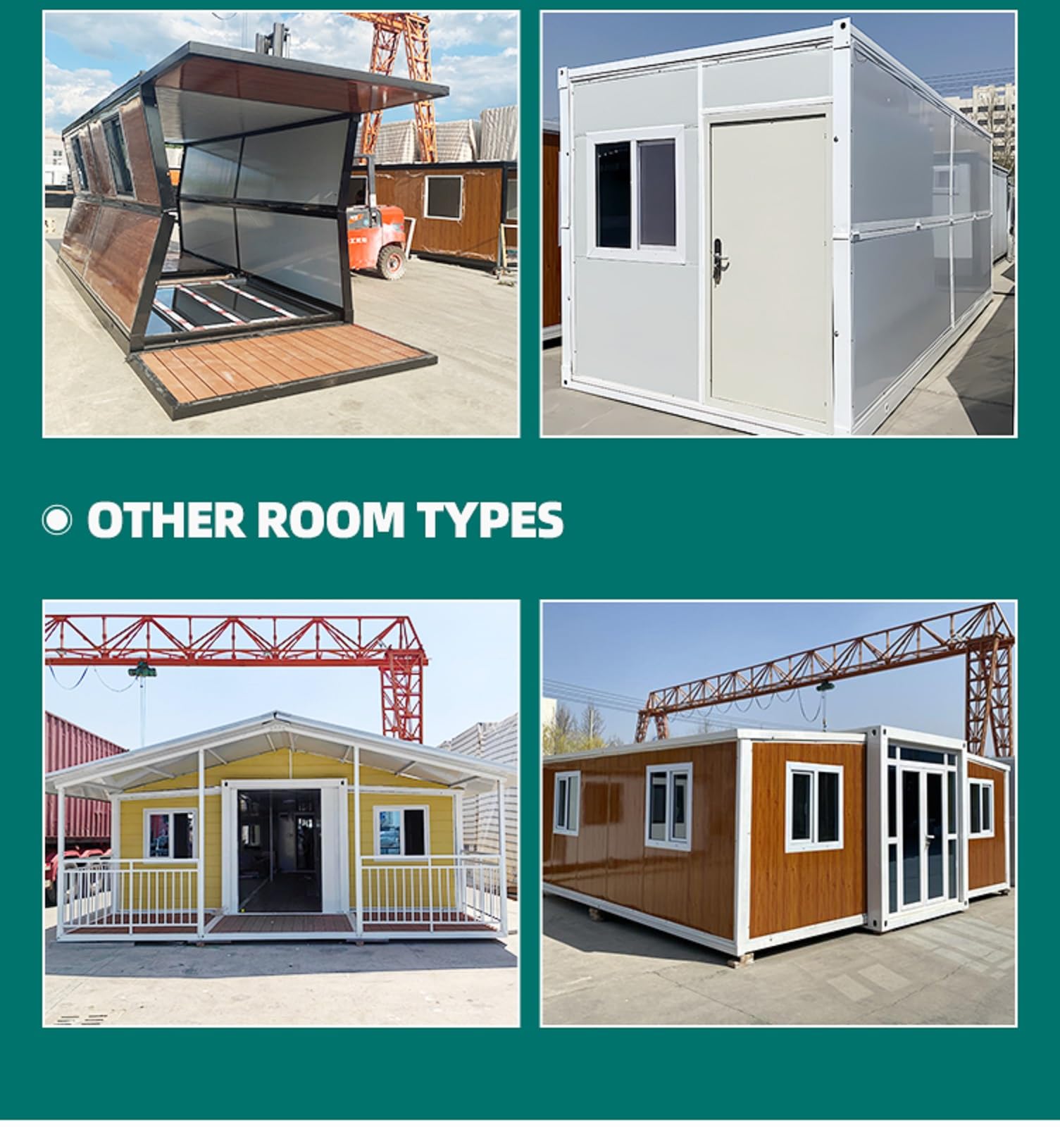 Foldable Prefab Container Home - Modular Tiny House with Customizable Bathroom, Kitchen, Living Room & Bedroom Spaces - Mobile Home Options for Adults