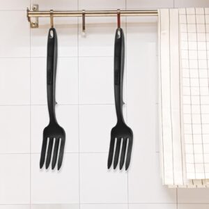 cobee 2Pcs Silicone Flexible Forks, 11.6 Inch Heat Resistant Cooking Fork Dishwasher Safe Large Fork Non Stick Blending Fork Multifunctional Kitchen Utensil