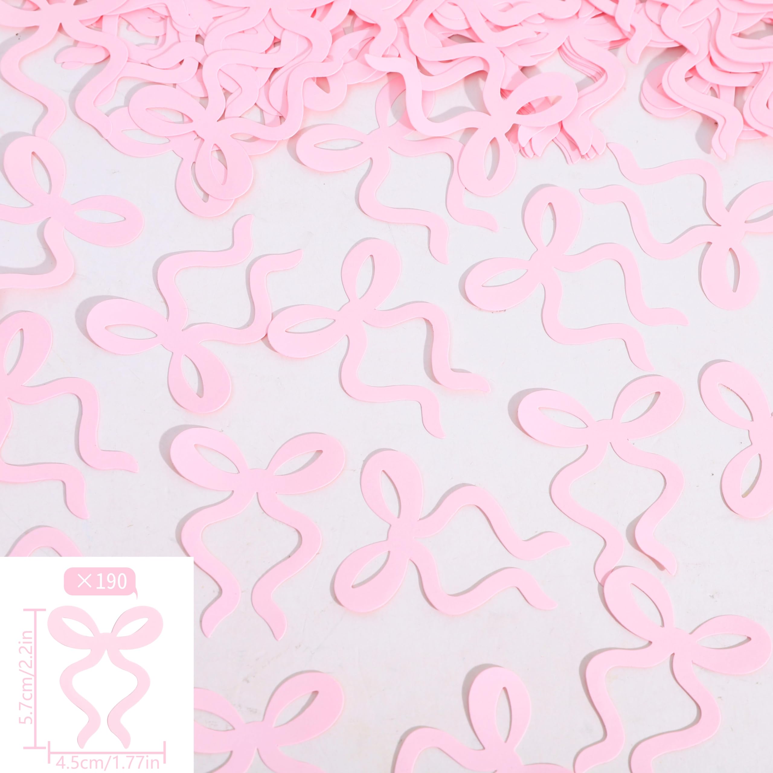 Pink Bow Confetti - She's Tying The Knot Bachelorette Party Confetti,Bow Bridal Shower Decorations,Tying The Knot Bridal Shower