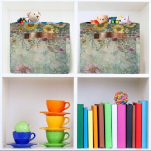 Coikll Sunflower Storage Bin for Toy Storage Basket Dirty Clothes Sundries Office Home Closet Organizer Shelf Cube Box Waterproof Laundry Basket-1PC