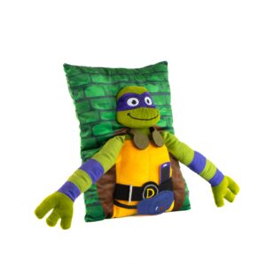 Nickelodeon Teenage Mutant Ninja Turtles Donatello 3D Snuggle Pillow - Super Soft Green Plush Pillow - Measures 15 Inches