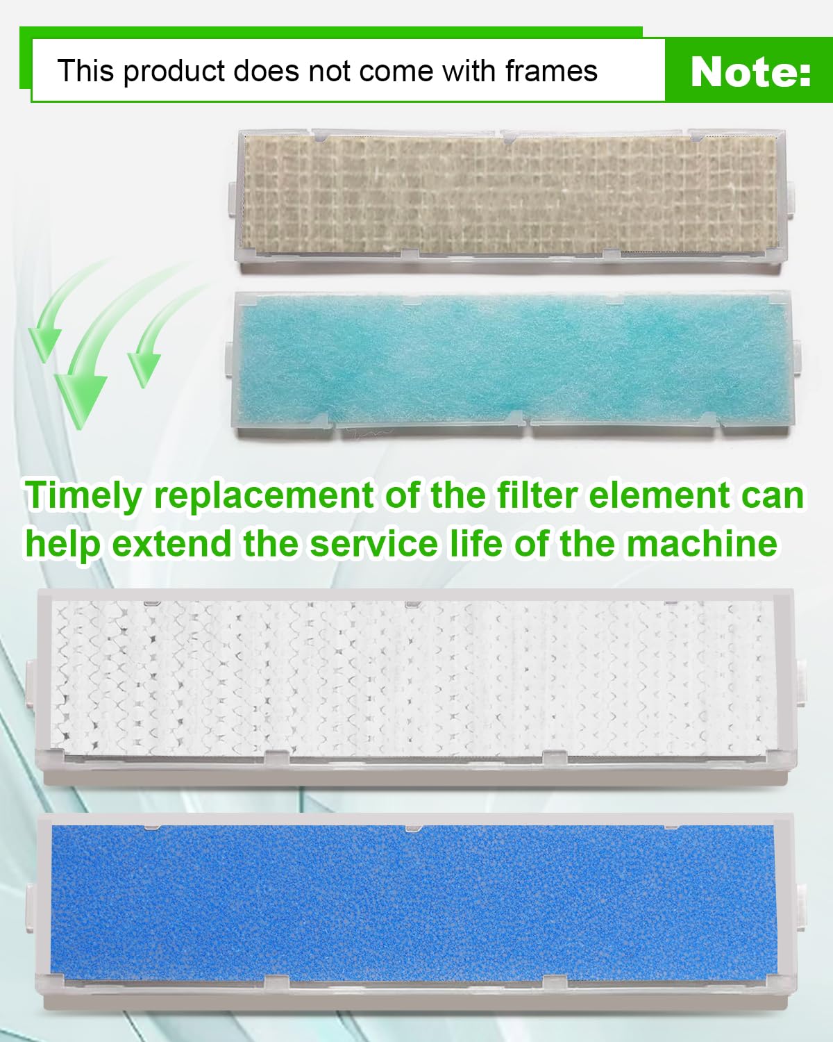 ULXIOM Mini Split Air Filter Fit for Fujitsu UTR-FA16 UTR-FA16-2 ASU9RLF1, 4 Pack