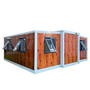 foldable prefabricated container home - modular tiny home with customizable bathroom, kitchen, living room & bedroom - ideal mobile home for adults