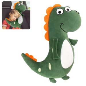 seat belt cover pad for kids, dragon car pillow, car seat head support toddler, kids travel pillow, toddler neck pillow for carseat, seatbelt cushion pillow, head neck support for baby girl boy toy