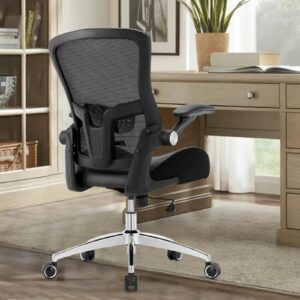 HOMIFYCO Big and Tall Office Chair, 400lbs Ergonomic Desk Chair with Wide 3D Modeling Foam Seat Cushion Mesh Computer Chair with Lumbar Support, Heavy Duty Executive Task Chair for Home Office, Black