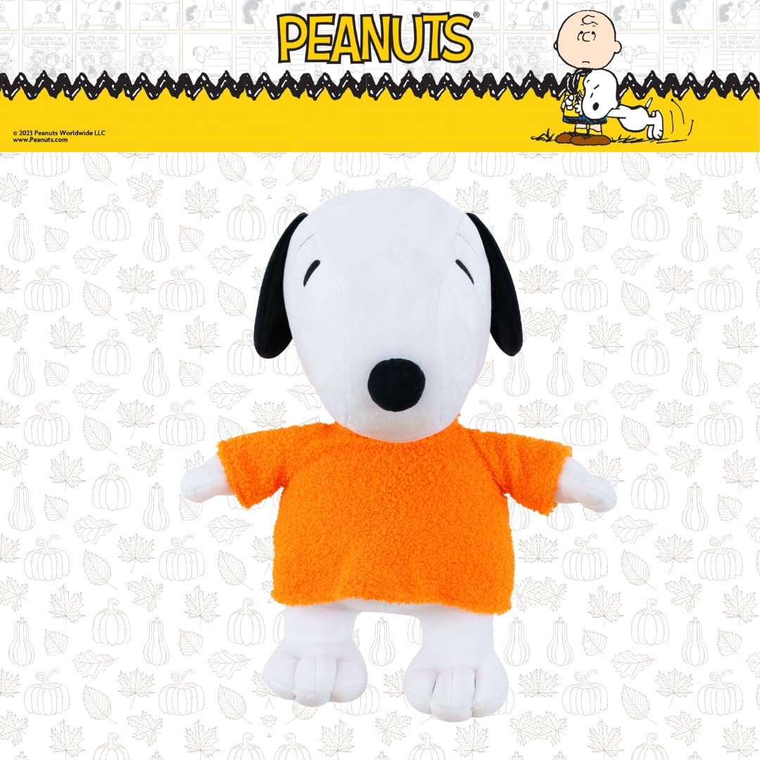 Franco Peanuts Snoopy Cozy Sweater Fall Bedding Super Soft Plush Cuddle Pillow Buddy, (Officially Licensed Product)