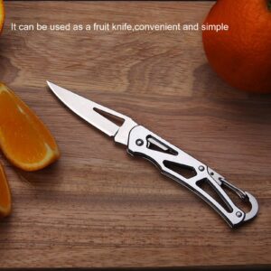 10MOONS Mini Pocket Knife - 5.9 Inch Plain Edge Stainless Steel Keychain Knife for EDC Box Envelope, Small Pocket Knife Every Day Carry Tool for Men&Women (1Pack)