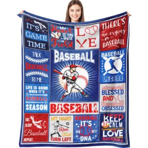 cieceacia baseball blanket，baseball blanket gifts，baseball gifts for boys，baseball gifts for team，gifts for baseball lovers, best baseball coach team gifts 50"x40"