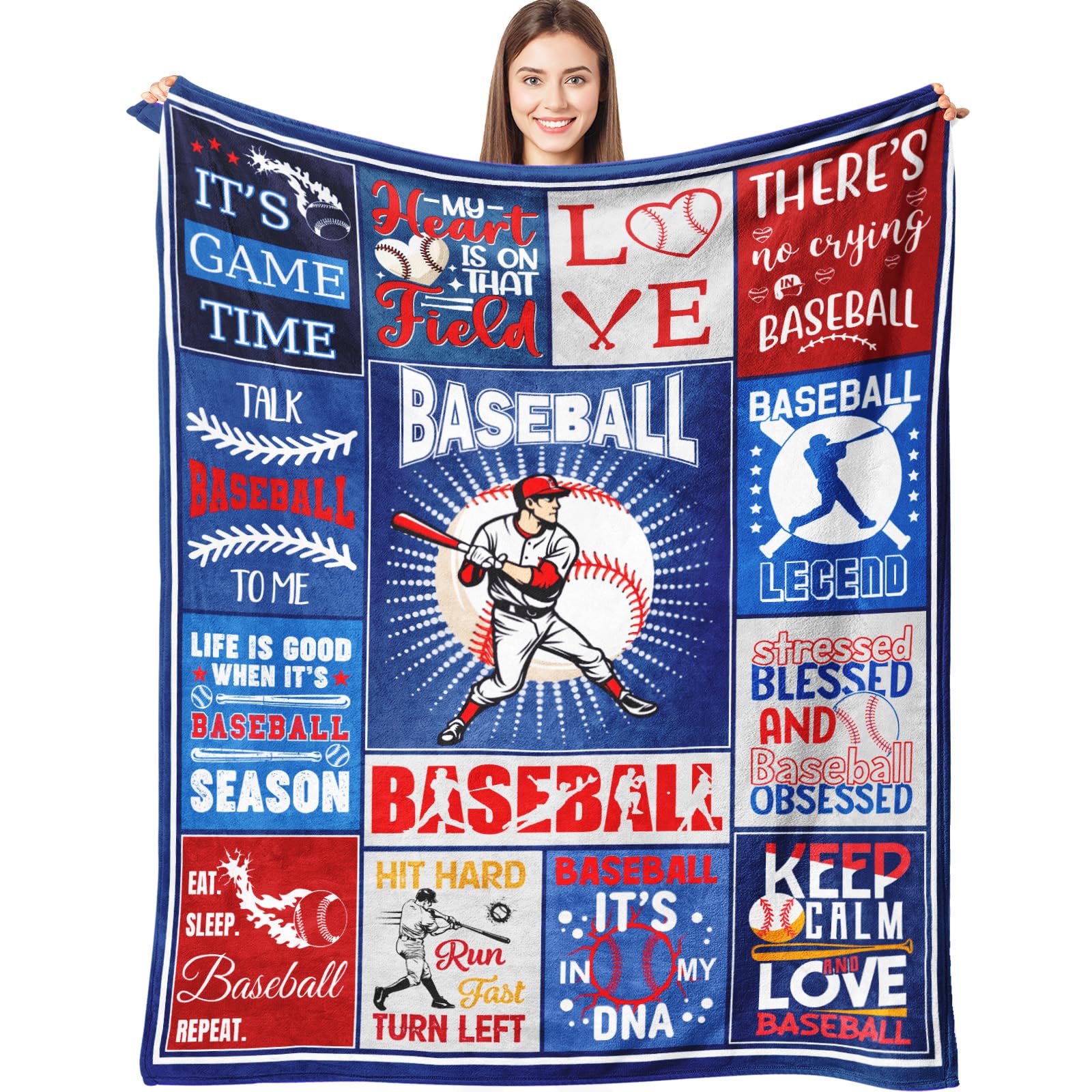 CieCeaCia Baseball Blanket，Baseball Blanket Gifts，Baseball Gifts for Boys，Baseball Gifts for Team，Gifts for Baseball Lovers, Best Baseball Coach Team Gifts 50"x40"