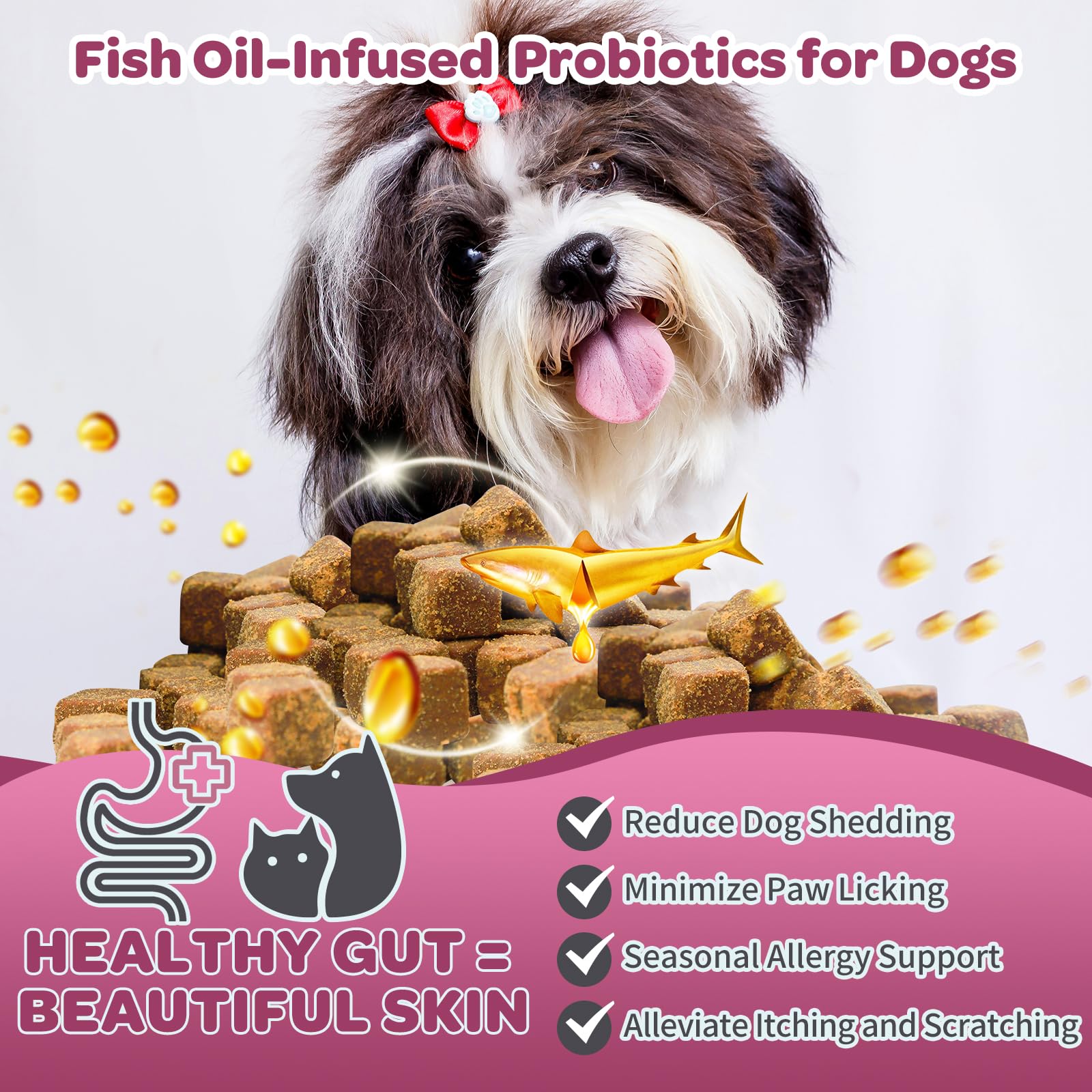 Glucosamine for Dogs Powder, Probiotics for Dogs Soft Chews